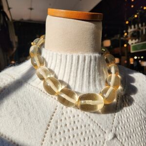 Chunky Acrylic Statement Necklace w/Screw Clasp